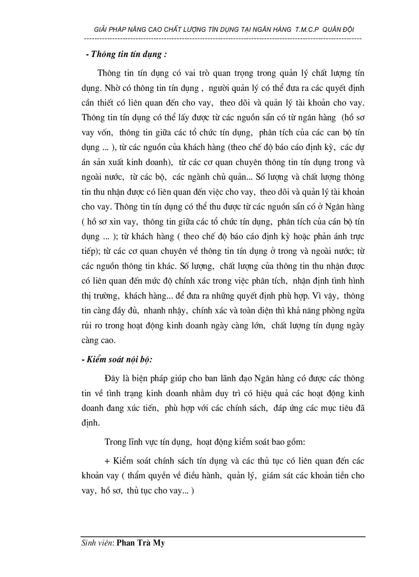 image for page Giải pháp nâng cao chất lượng tín dụng tại Ngân hàng thương mại cổ phần Quân đội