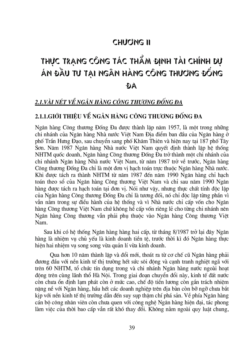 image for page Giải pháp nâng cao chất lượng thẩm định tài chính dự án đầu tư tại Ngân hàng Công thương Đống Đa
