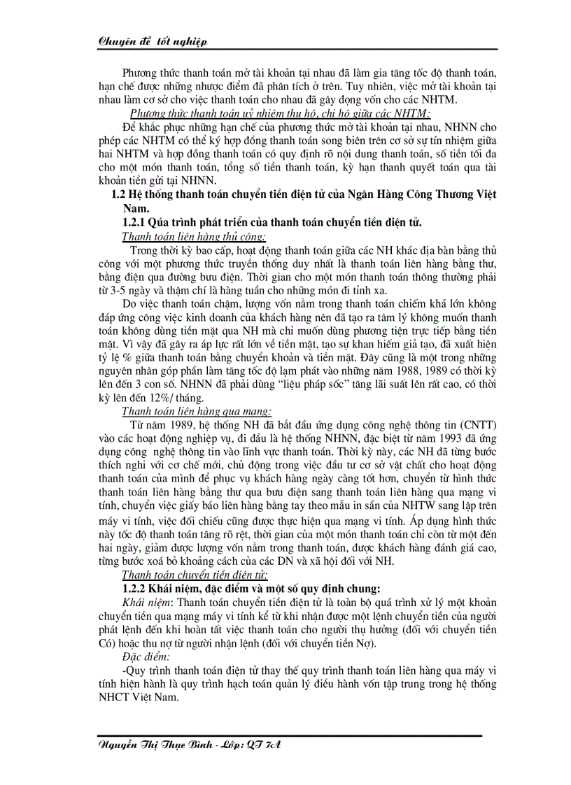 image for page Giải pháp nhằm nâng cao chất lượng công tác thanh toán chuyển tiền điện tử tại Chi nhánh Ngân hàng Công thương Đống Đa Hà Nội