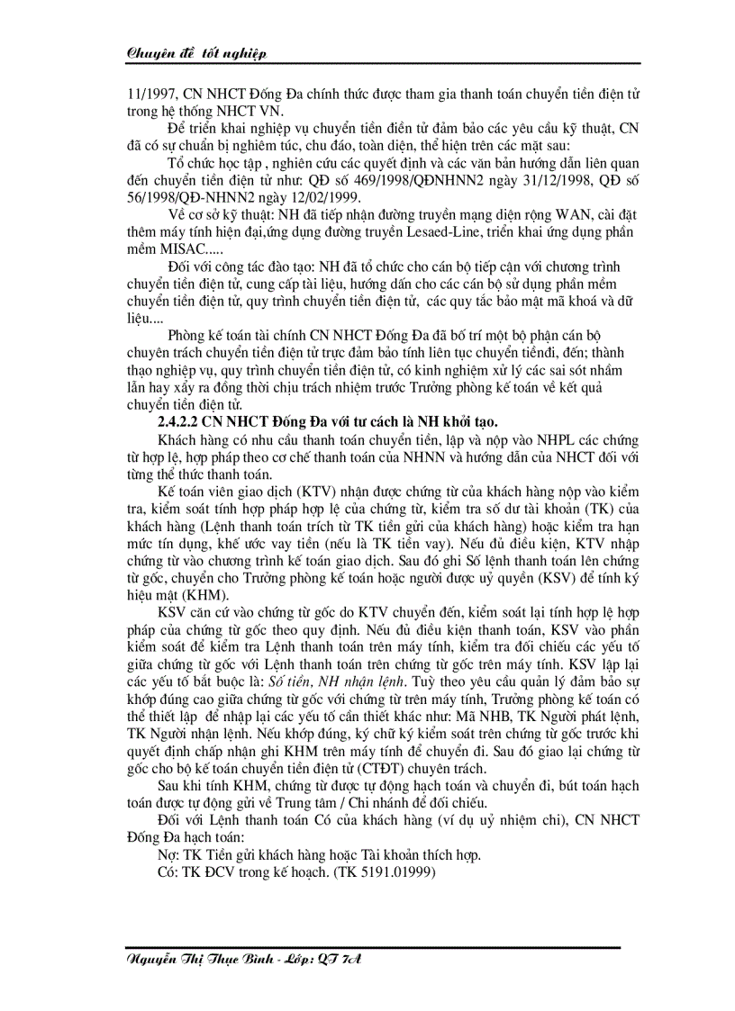 image for page Giải pháp nhằm nâng cao chất lượng công tác thanh toán chuyển tiền điện tử tại Chi nhánh Ngân hàng Công thương Đống Đa Hà Nội