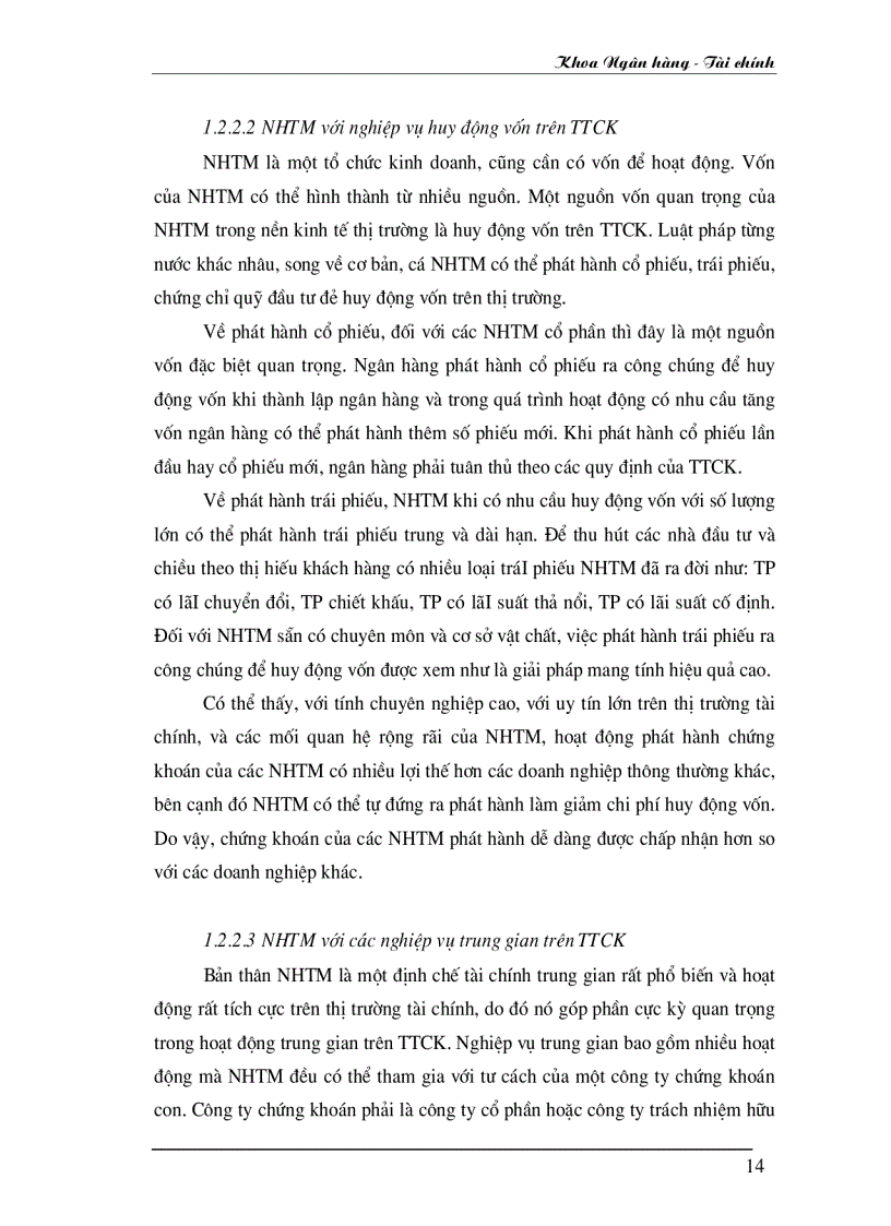 image for page Phát huy vai trò của Ngân hàng thương mại đối với sự phát triển của thị trường chứng khoán Việt Nam