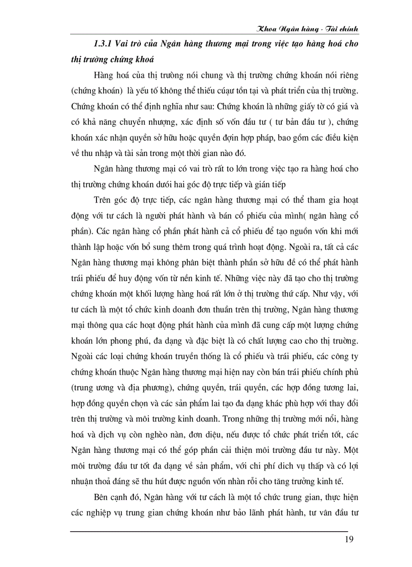 image for page Phát huy vai trò của Ngân hàng thương mại đối với sự phát triển của thị trường chứng khoán Việt Nam