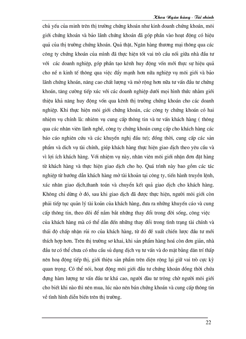 image for page Phát huy vai trò của Ngân hàng thương mại đối với sự phát triển của thị trường chứng khoán Việt Nam