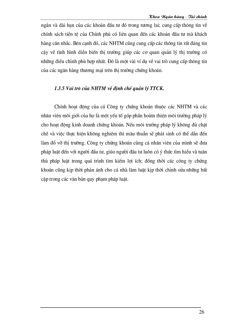 image for page Phát huy vai trò của Ngân hàng thương mại đối với sự phát triển của thị trường chứng khoán Việt Nam