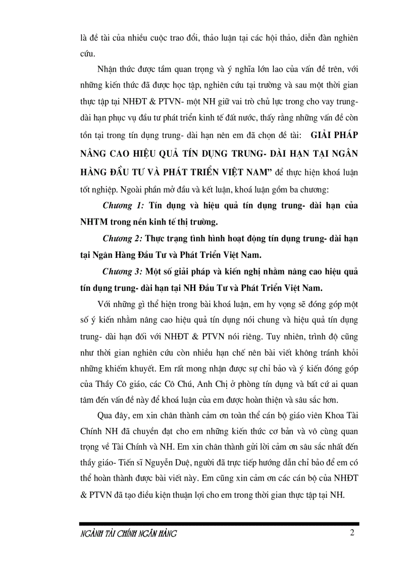 image for page Giải pháp nâng cao hiệu quả tín dụng trung dài hạn tại ngân hàng đầu tư và phát triển Việt Nam