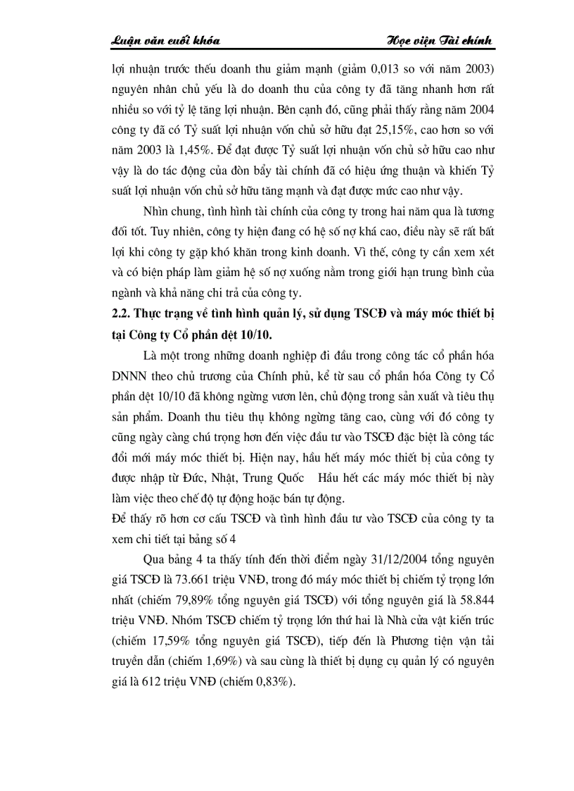 image for page Những giải pháp chủ yếu huy động vốn đổi mới thiết bị công nghệ tại Công ty Cổ phần dệt 10 10