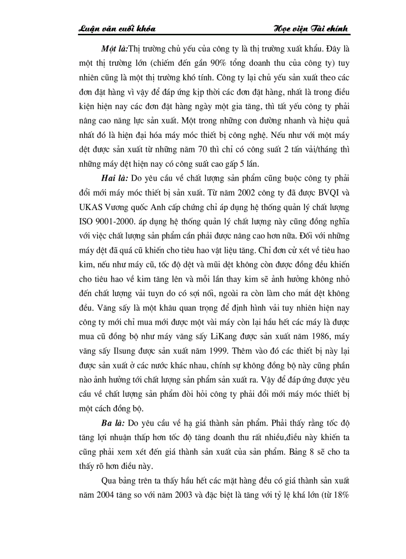 image for page Những giải pháp chủ yếu huy động vốn đổi mới thiết bị công nghệ tại Công ty Cổ phần dệt 10 10