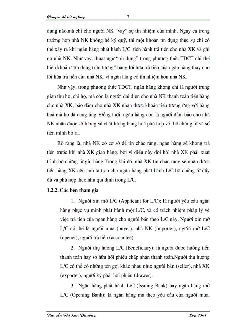 image for page Giải pháp nhằm hạn chế rủi ro trong phương thức thanh toán tín dụng chứng từ tại Ngân hàng Công thương Đống Đa