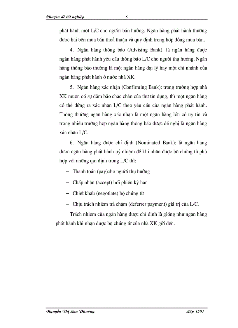 image for page Giải pháp nhằm hạn chế rủi ro trong phương thức thanh toán tín dụng chứng từ tại Ngân hàng Công thương Đống Đa