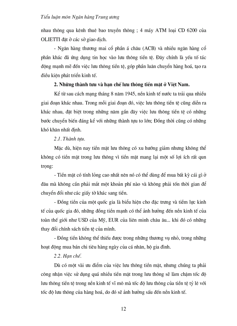 image for page Thực trạng lưu thông tiền mặt ở Việt Nam và những biện pháp nhằm giảm lưu thông tiền mặt