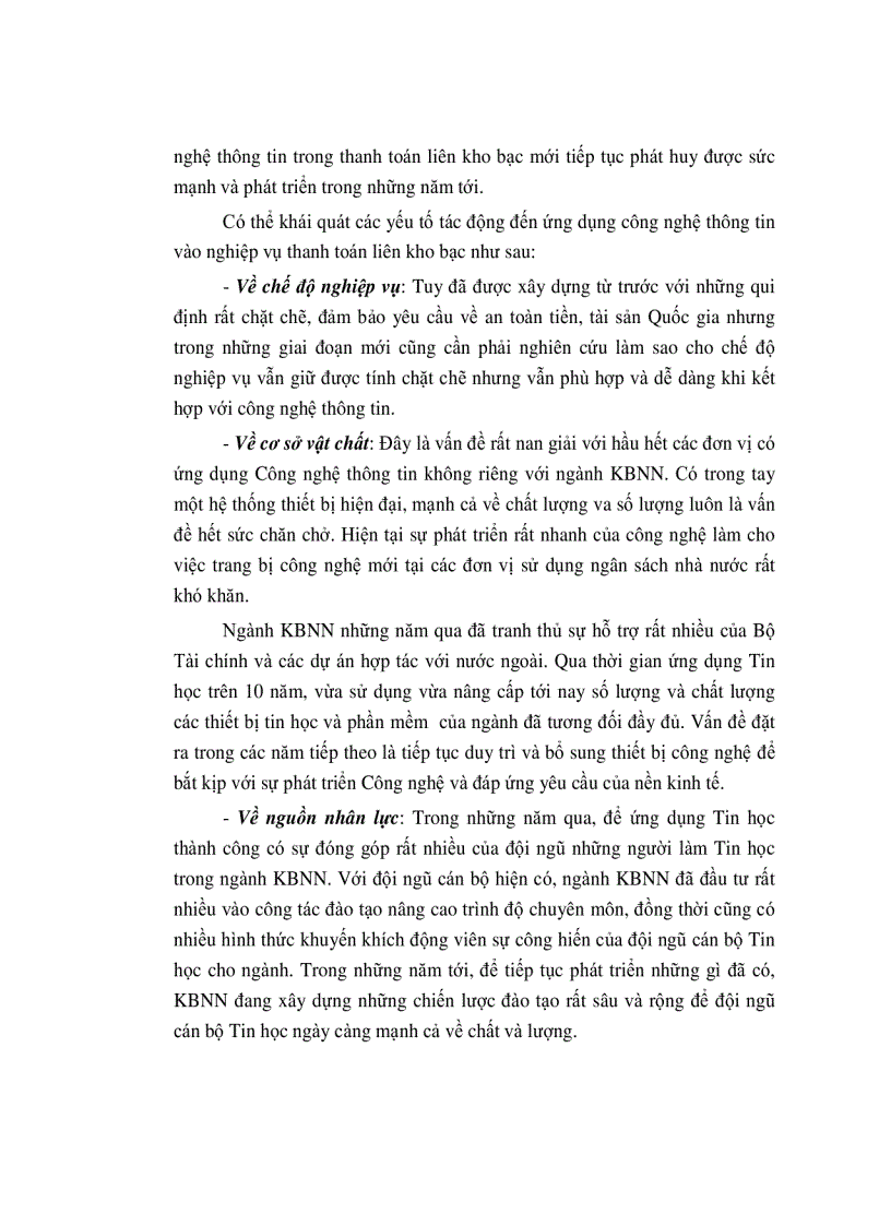 image for page Ứng dụng công nghệ thông tin trong nghiệp vụ thanh toán LKB tại KBNN Tỉnh Hà Giang