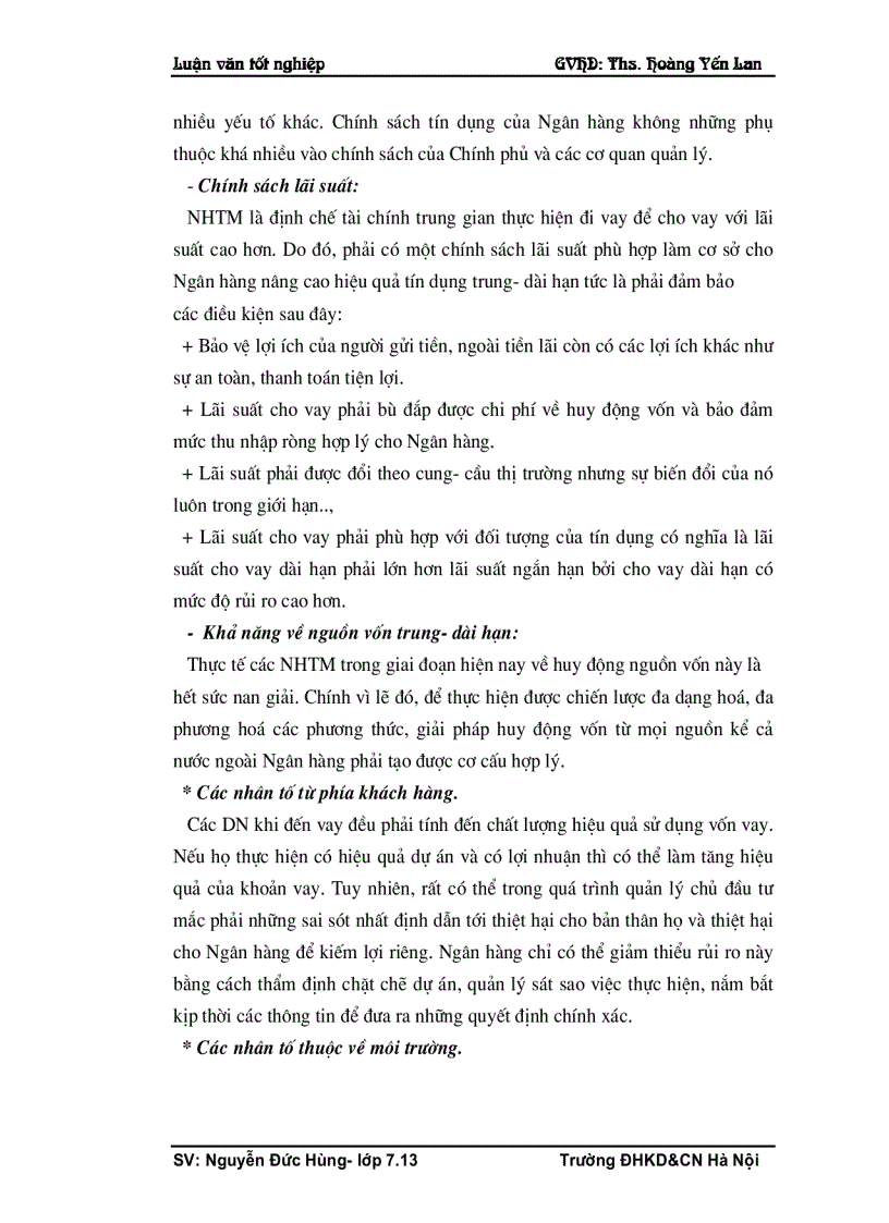 image for page Một số giải pháp nâng cao chất lượng tín dụng trung dài hạn tại Chi nhánh Ngân hàng ĐT PT Hải Dương