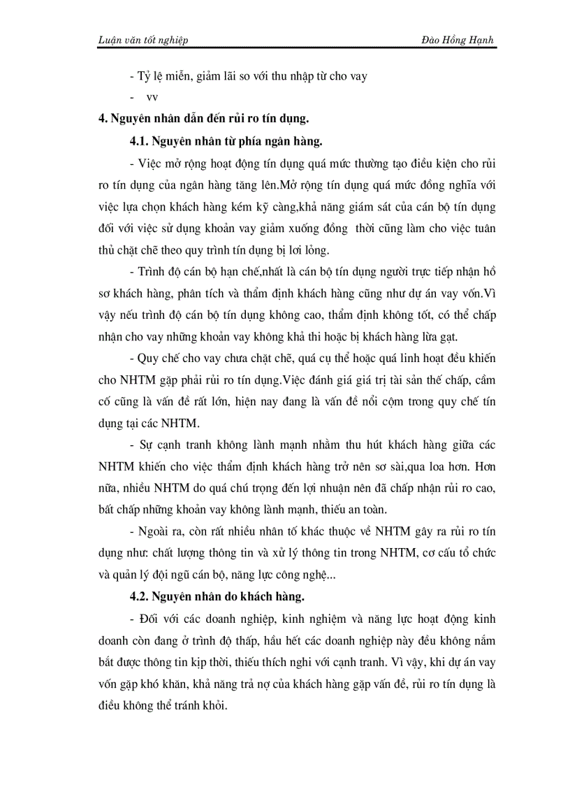 image for page Một số giải pháp phòng ngừa và hạn chế rủi ro tín dụng tại NHNo PTNT Hà Nội