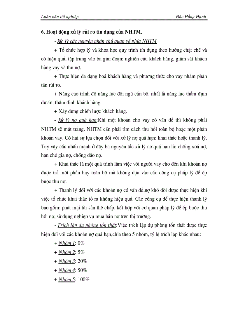 image for page Một số giải pháp phòng ngừa và hạn chế rủi ro tín dụng tại NHNo PTNT Hà Nội