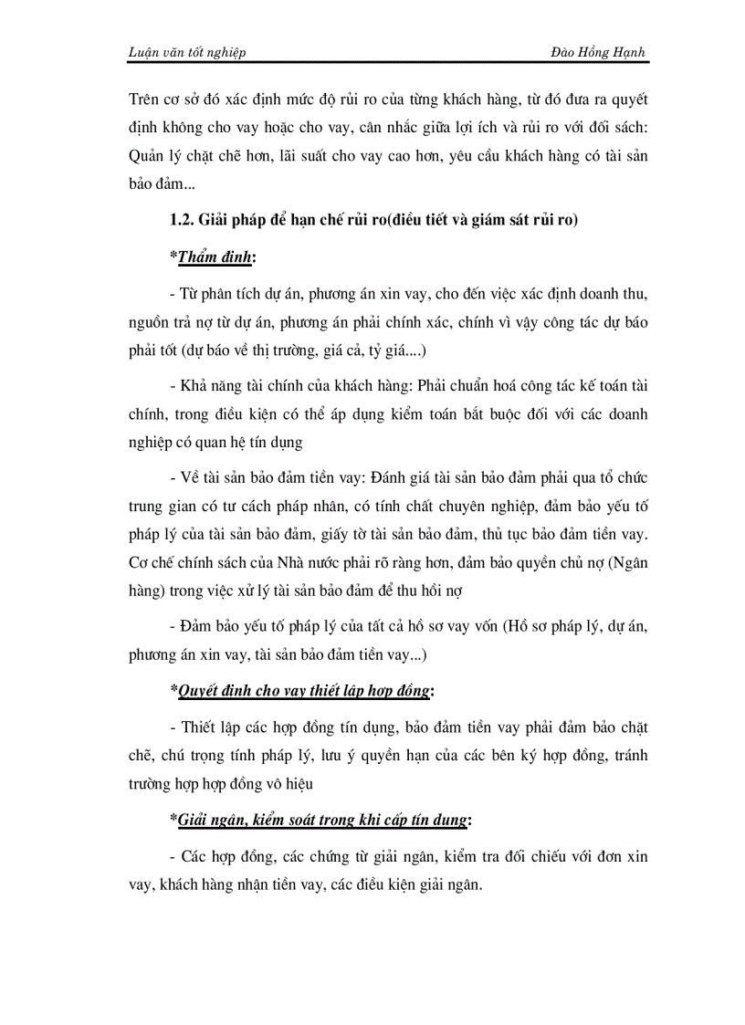 image for page Một số giải pháp phòng ngừa và hạn chế rủi ro tín dụng tại NHNo PTNT Hà Nội