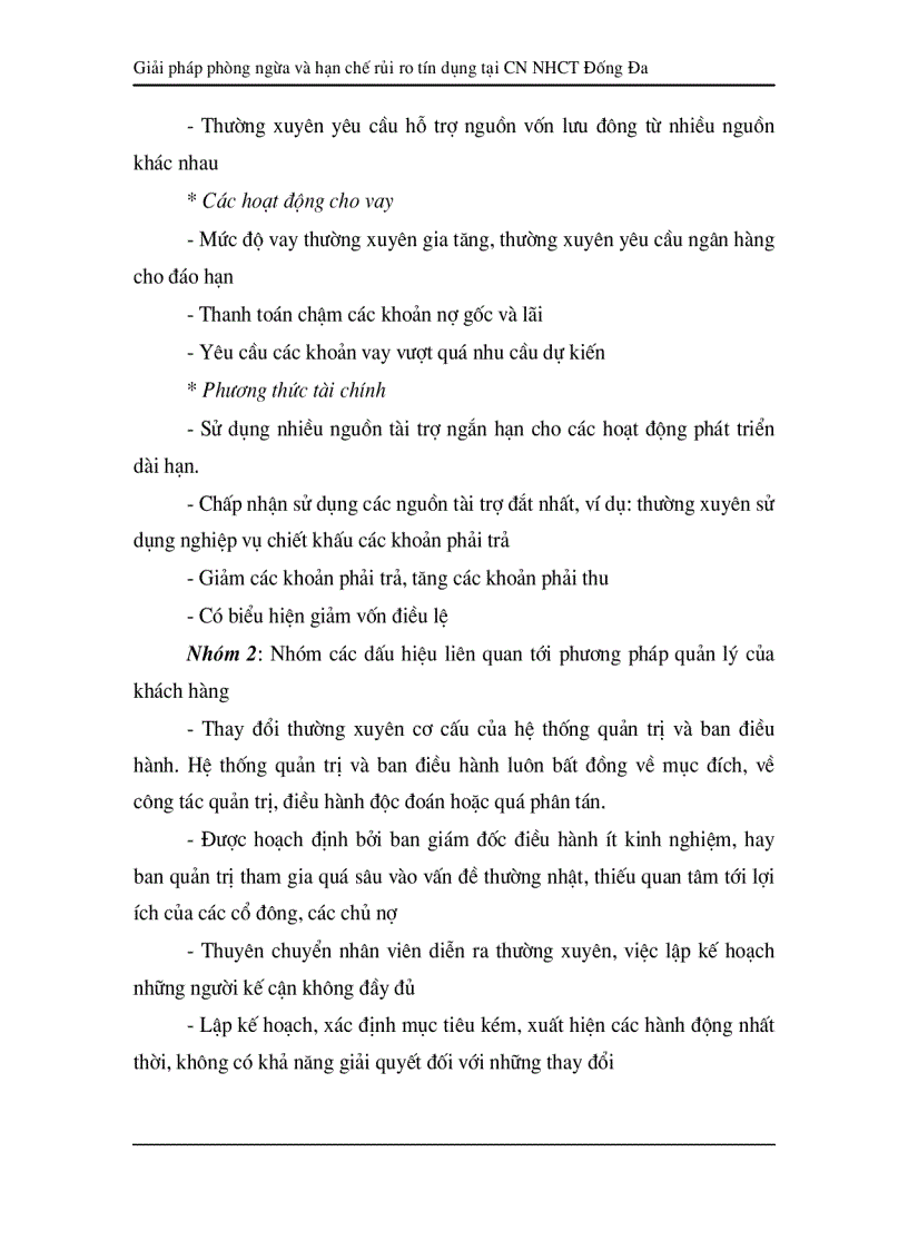 image for page Giải pháp hạn chế rủi ro tín dụng tại Chi nhánh Ngân hàng Công Thương khu vực Đống Đa