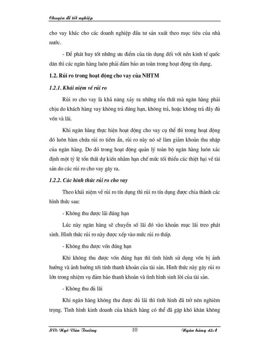 image for page Giải pháp phòng ngừa và hạn chế rủi ro trong cho vay tại ngân hàng công thương Thanh Hoá