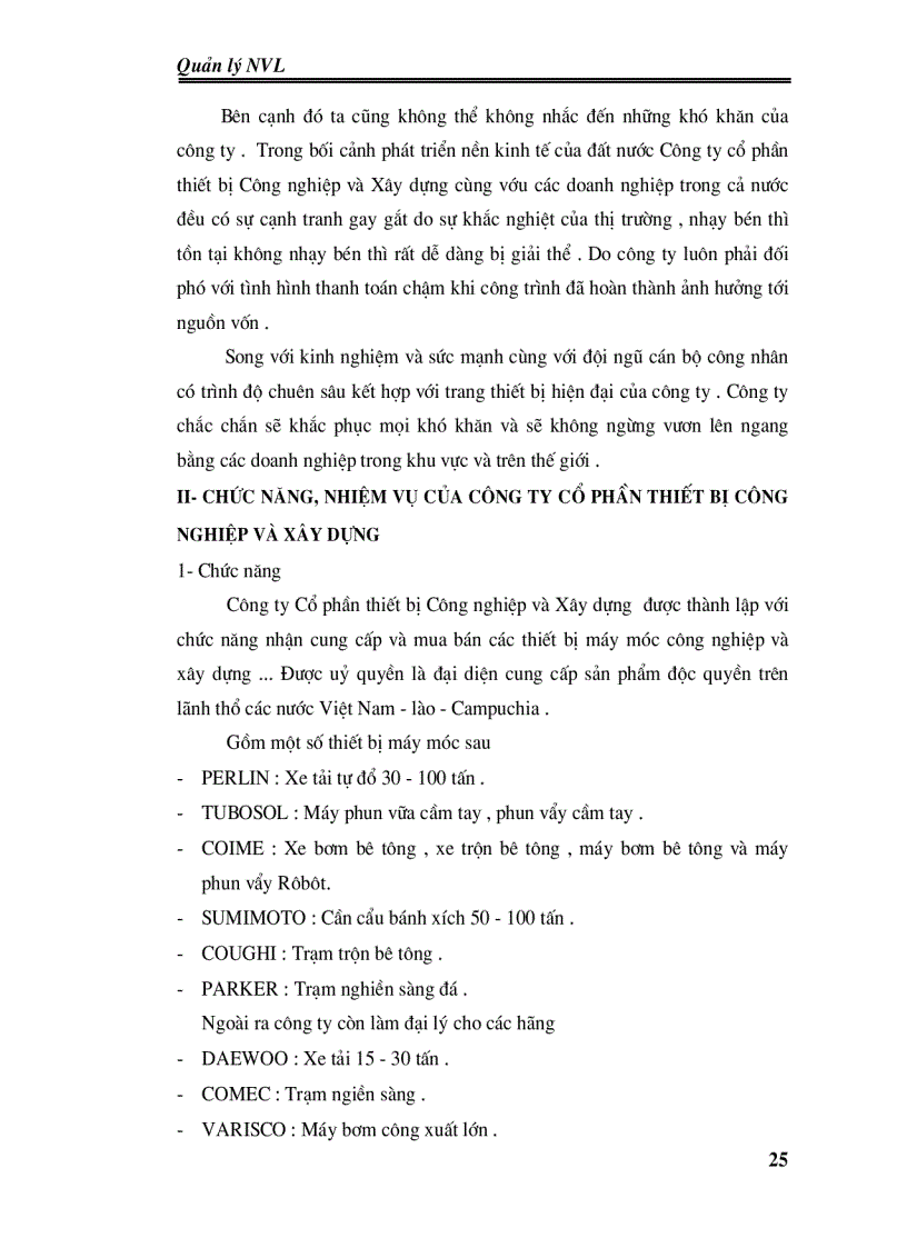 image for page Công tác quản lý nguyên vật liệu tại công ty Cổ phần thiết bị công nghiệp và xây dựng