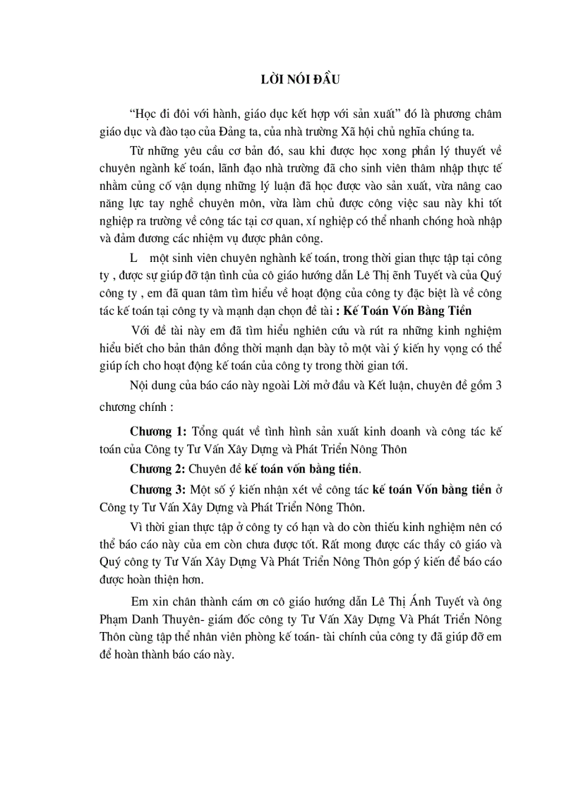 image for page Kế Toán Vốn Bằng Tiền ở Công ty Tư Vấn Xây Dựng và Phát Triển Nông Thôn