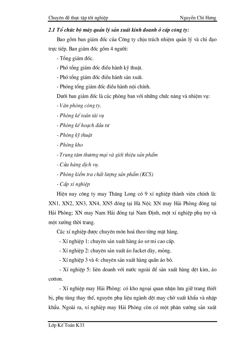 image for page Hoàn thiện công tác kế toán tập hợp chi phí sản xuất và tính giá thành sản phẩm tại Công ty cổ phần May Thăng Long