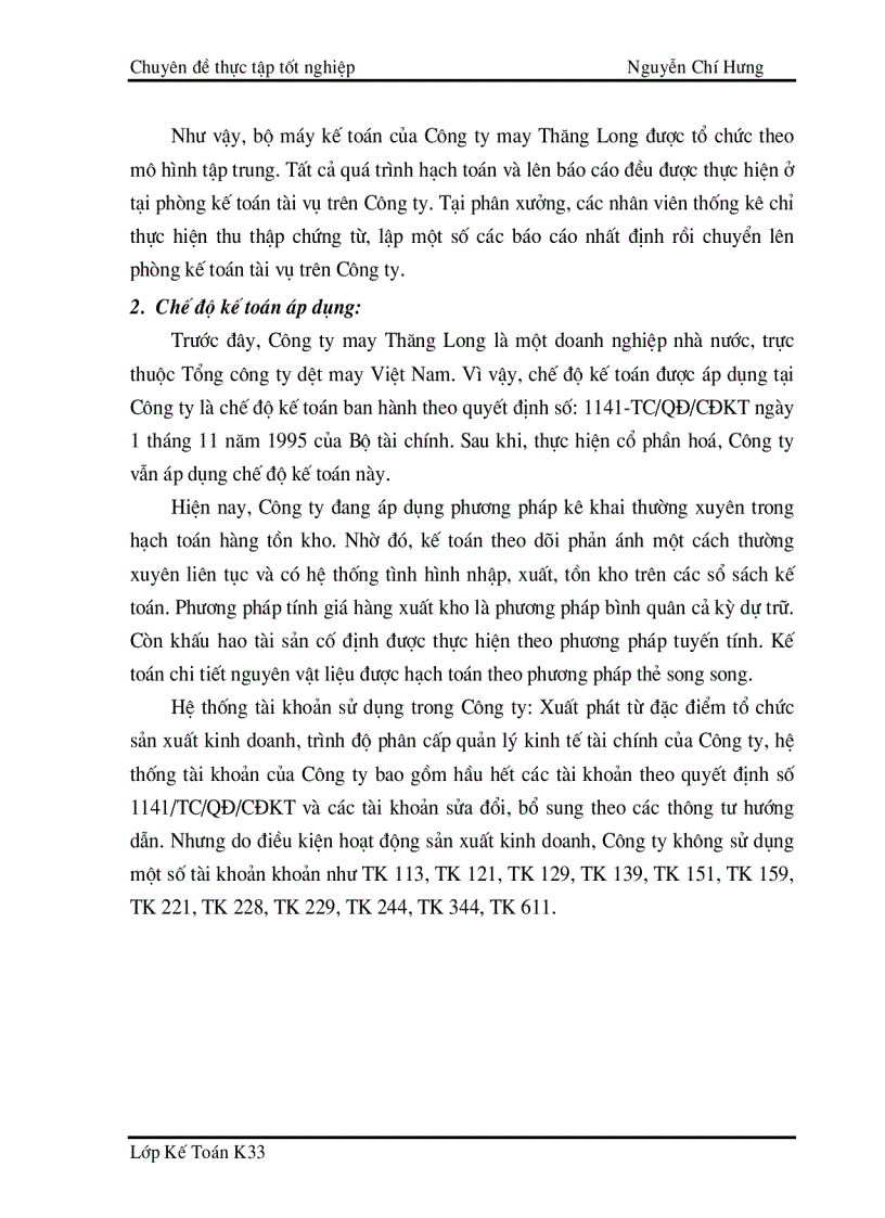 image for page Hoàn thiện công tác kế toán tập hợp chi phí sản xuất và tính giá thành sản phẩm tại Công ty cổ phần May Thăng Long