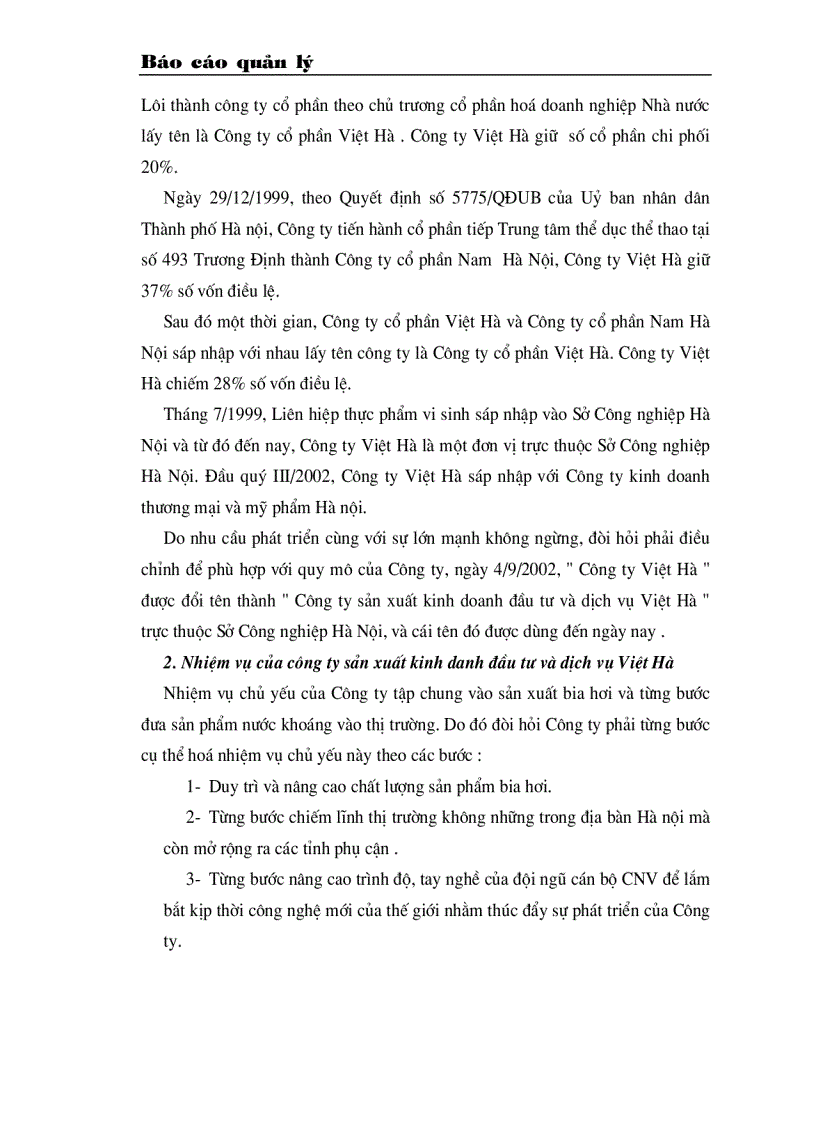 image for page Hoàn thiện công tác quản lý NVL tại công ty SXKD đầu tư và dịch vụ Việt Hà