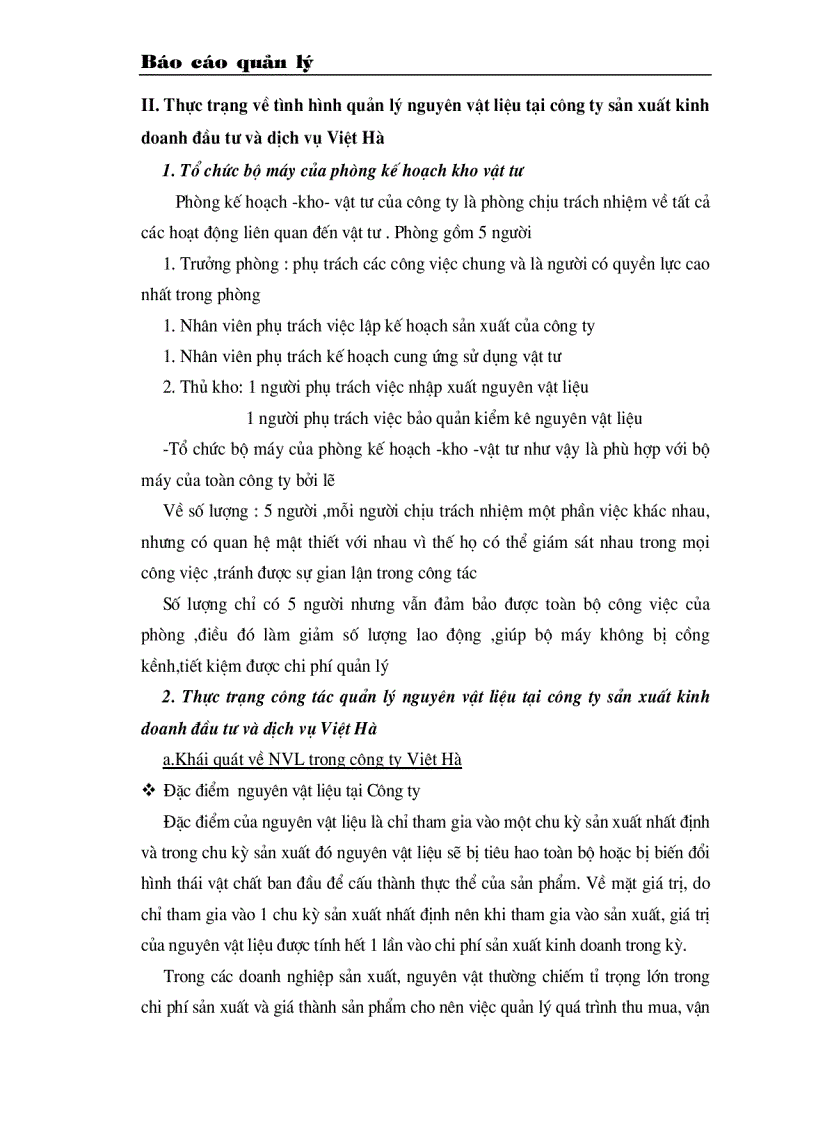 image for page Hoàn thiện công tác quản lý NVL tại công ty SXKD đầu tư và dịch vụ Việt Hà