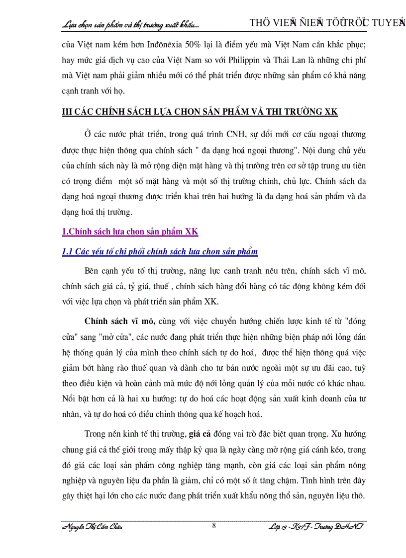 image for page Lựa chọn sản phẩm và thị trường xuất khẩu của Việt Nam Thực trạng và giải pháp