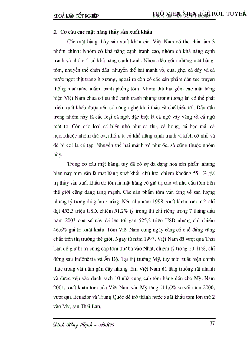 image for page Xuất khẩu thủy sản của Việt Nam sang thị trường Mỹ Thực trạng và giải pháp thúc đẩy tăng trưởng