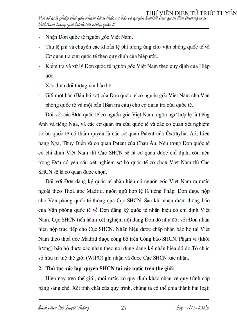 image for page Một số biện pháp chủ yếu nhằm khai thác và bảo vệ quyền SHCN liên quan đến thương mại Việt Nam trong quá trình hội nhập quốc tế