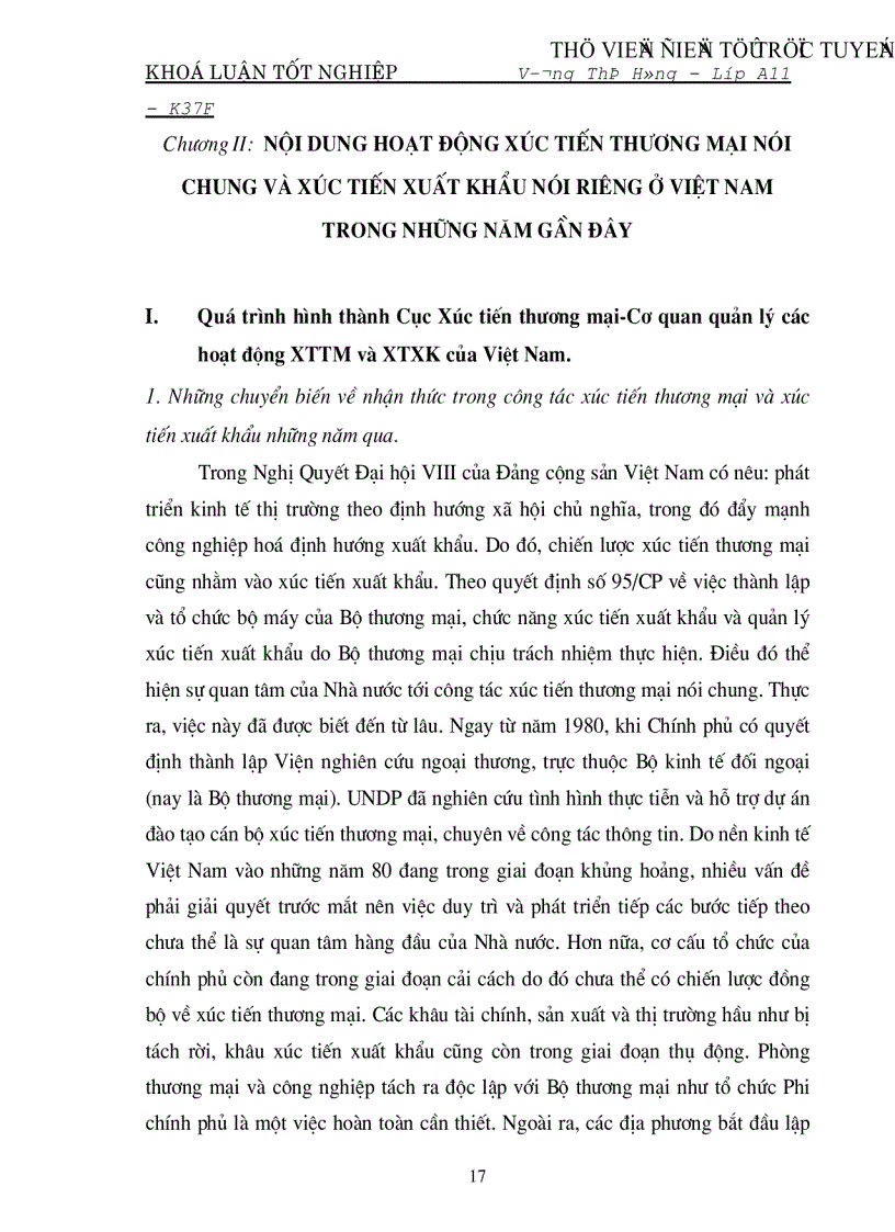 image for page Tìm hiểu hoạt động xúc tiến thương mại nói chung và đặc biệt xúc tiến xuất khẩu nói riêng ở Việt Nam trong giai đoạn hiện nay