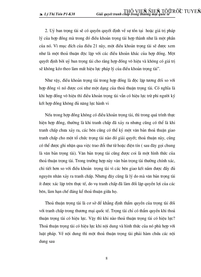 image for page Giải quyết tranh chấp trong thương mại quốc tế giữa các thương nhân bằng phương pháp trọng tài và thực tiễn ở Việt Nam