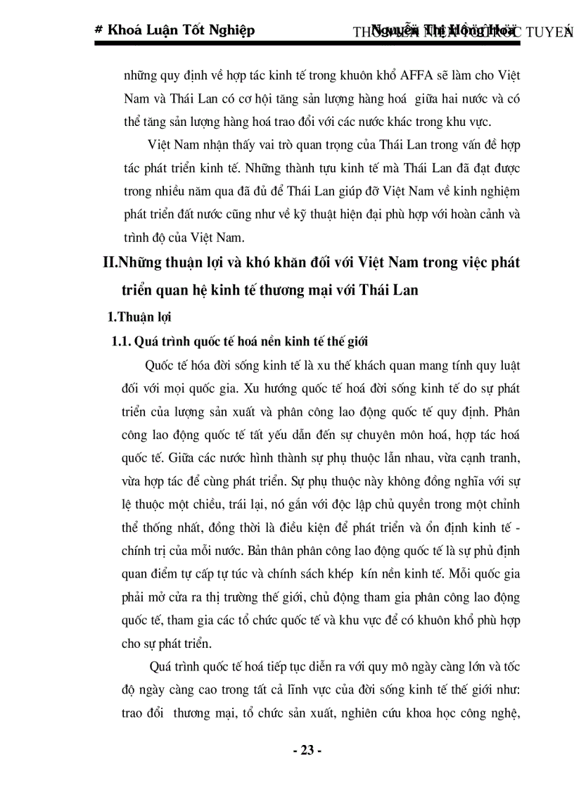 image for page Quan hệ kinh tế thương mại Việt Nam Thái Lan thực trạng và triển vọng
