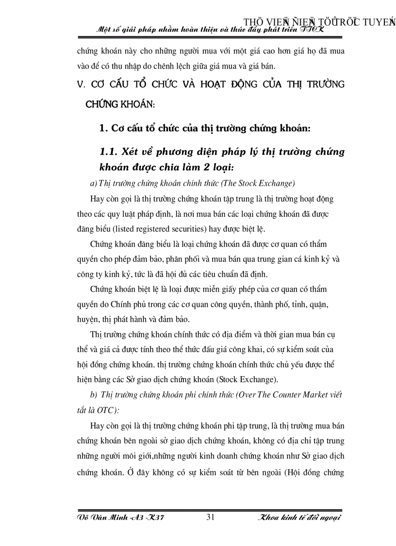 image for page Một số giải pháp nhằm hoàn thiện và thúc đẩy phát triển thị trường chứng khoán Việt Nam
