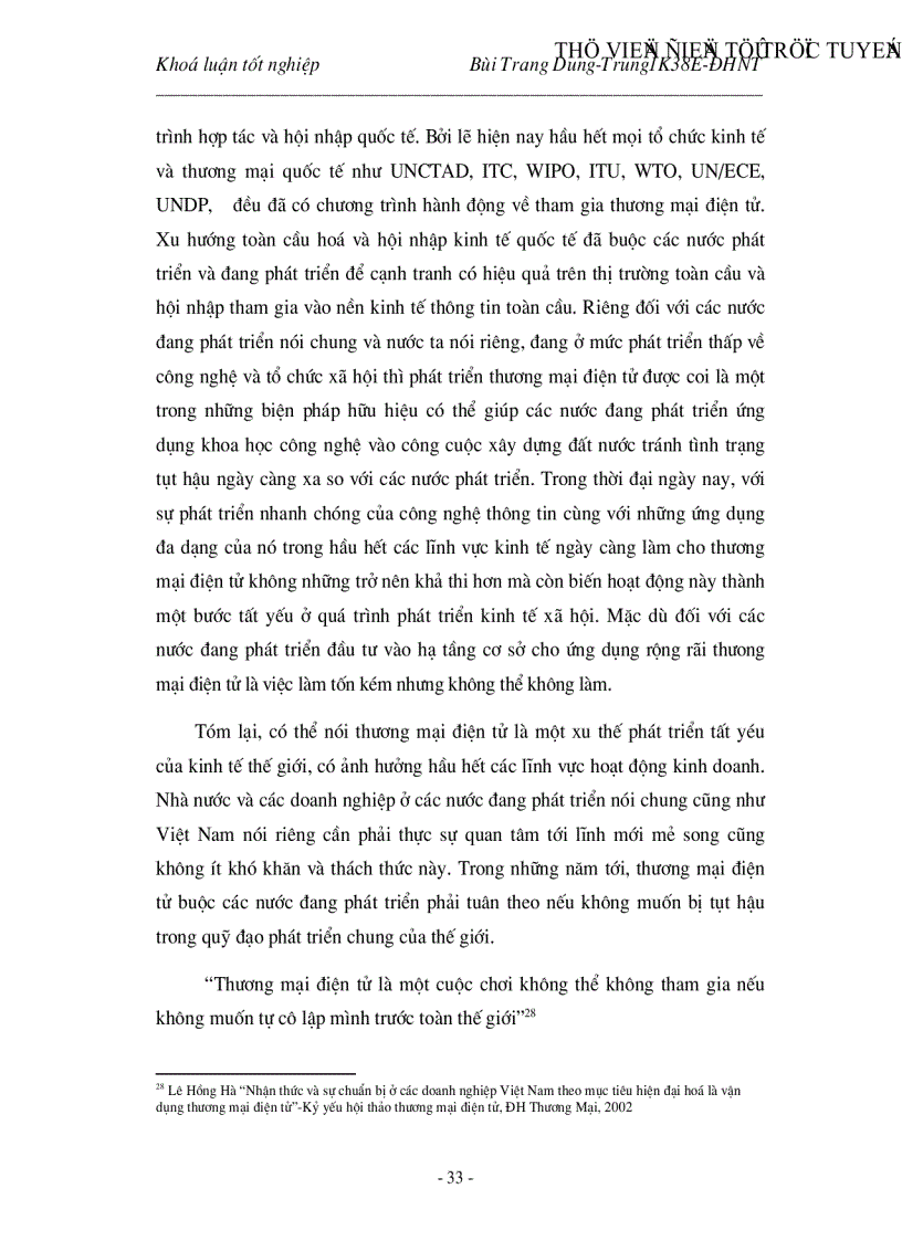 image for page Những cơ hội và thách thức đối với vấn đề phát triển thương mại điện tử ở các nước đang phát triển trong đó có Việt Nam