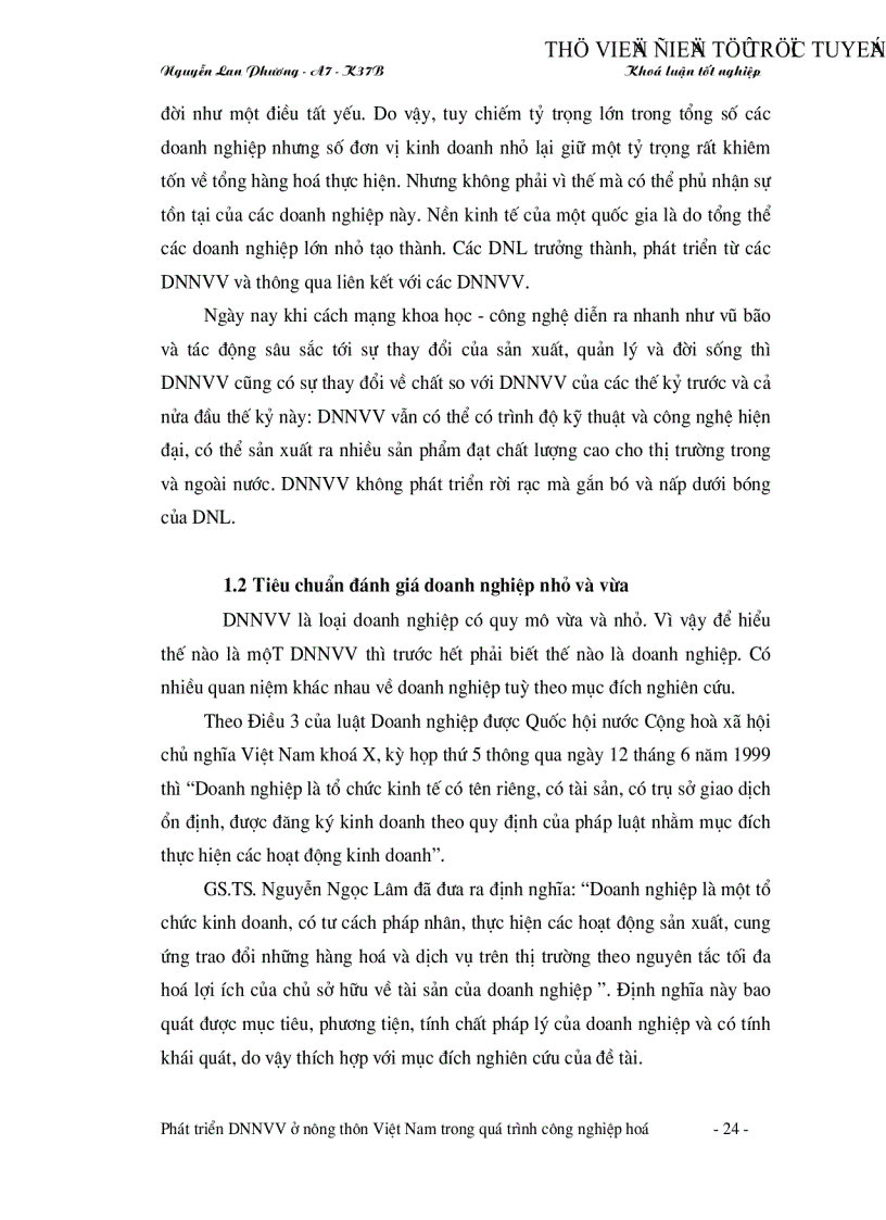 image for page Phát triển doanh nghiệp vừa và nhỏ ở nông thôn Việt Nam trong quá trình công nghiệp hoá