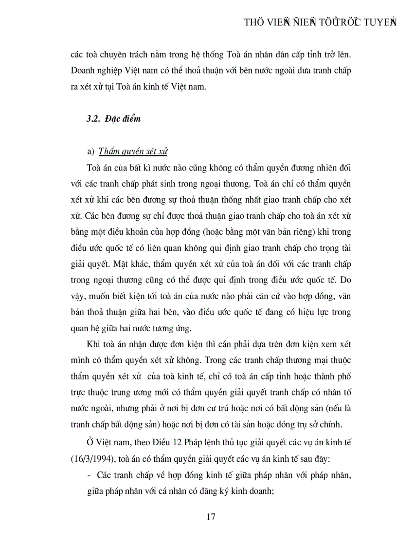 image for page Giải quyết các tranh chấp trong ngoại thương và thực tiễn giải quyết tranh chấp tại Công ty dệt may Hà nội