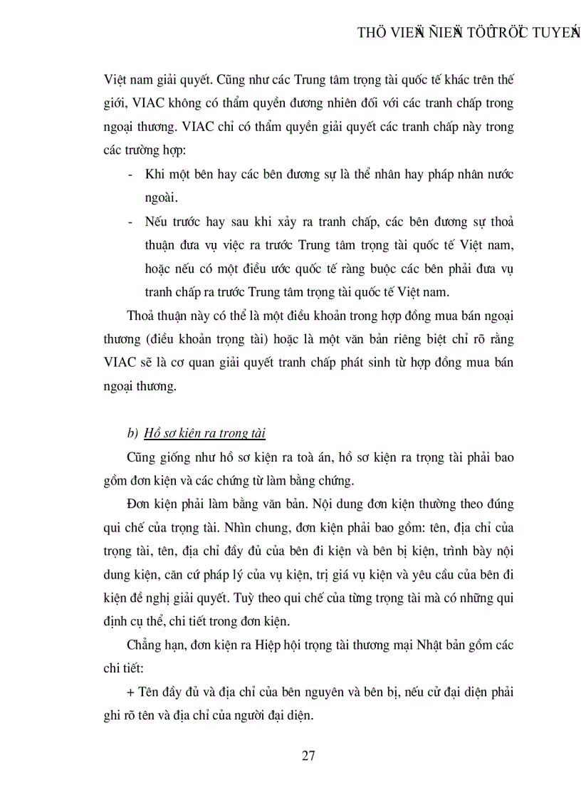 image for page Giải quyết các tranh chấp trong ngoại thương và thực tiễn giải quyết tranh chấp tại Công ty dệt may Hà nội