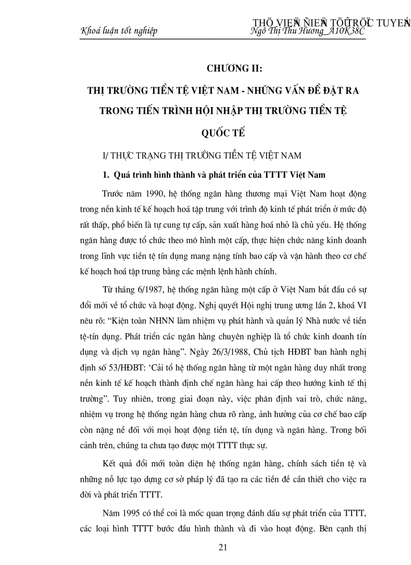 image for page Thực trạng và khả năng hội nhập của thị trường tiền tệ Việt Nam vào thị trường tiền tệ Quốc tế