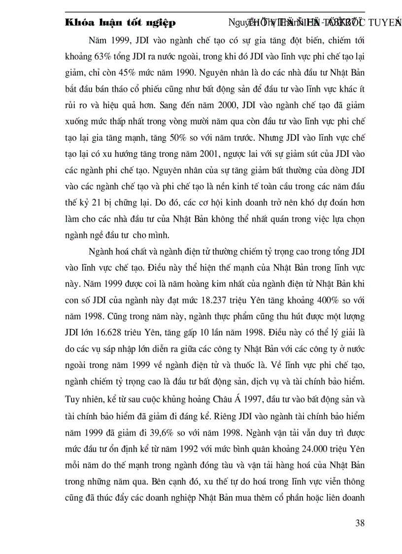 image for page Tình hình đầu tư trực tiếp ra nước ngoài của Nhật Bản từ năm 1990 và một số giải pháp nhằm tăng cường thu hút đầu tư của Nhật Bản vào Việt Nam