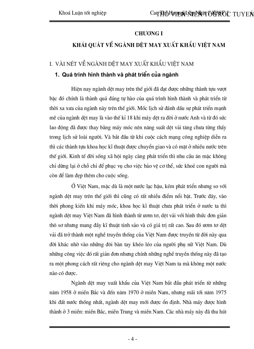 image for page Thực trạng định hướng và giải pháp phát triển ngành dệt may xuất khẩu Việt Nam