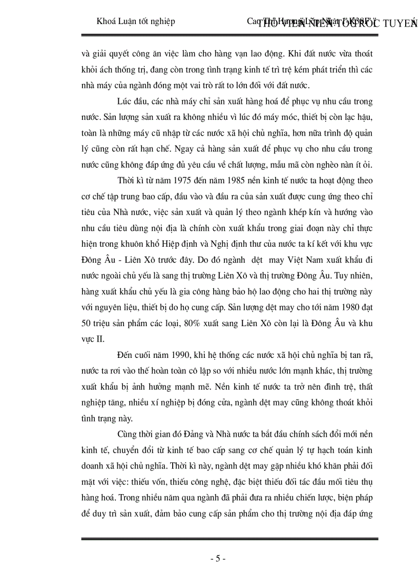 image for page Thực trạng định hướng và giải pháp phát triển ngành dệt may xuất khẩu Việt Nam