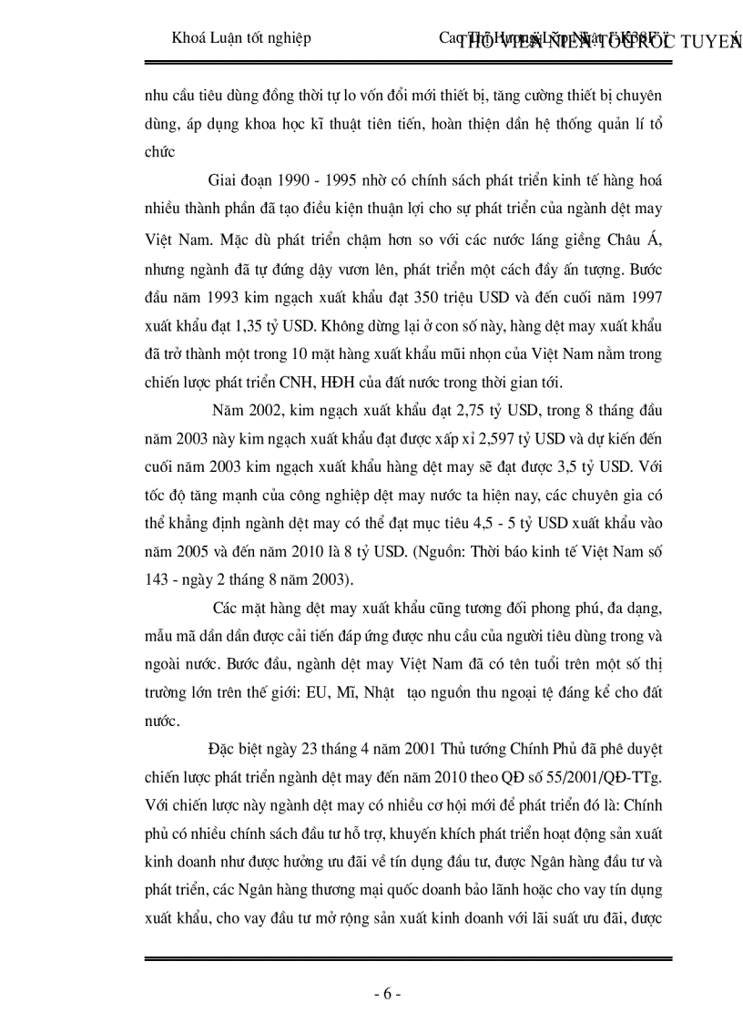 image for page Thực trạng định hướng và giải pháp phát triển ngành dệt may xuất khẩu Việt Nam