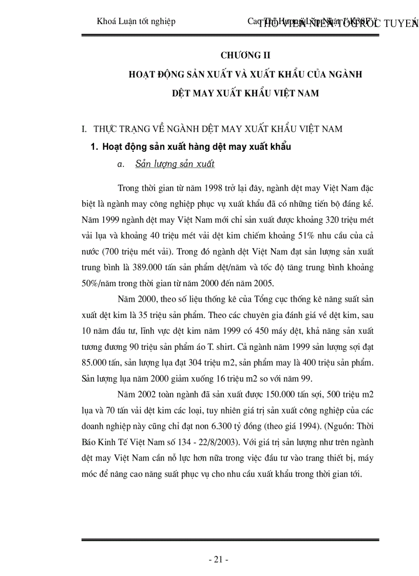 image for page Thực trạng định hướng và giải pháp phát triển ngành dệt may xuất khẩu Việt Nam