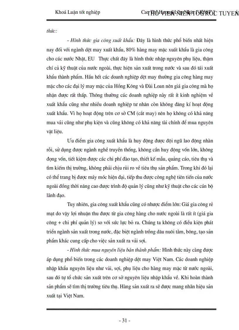 image for page Thực trạng định hướng và giải pháp phát triển ngành dệt may xuất khẩu Việt Nam