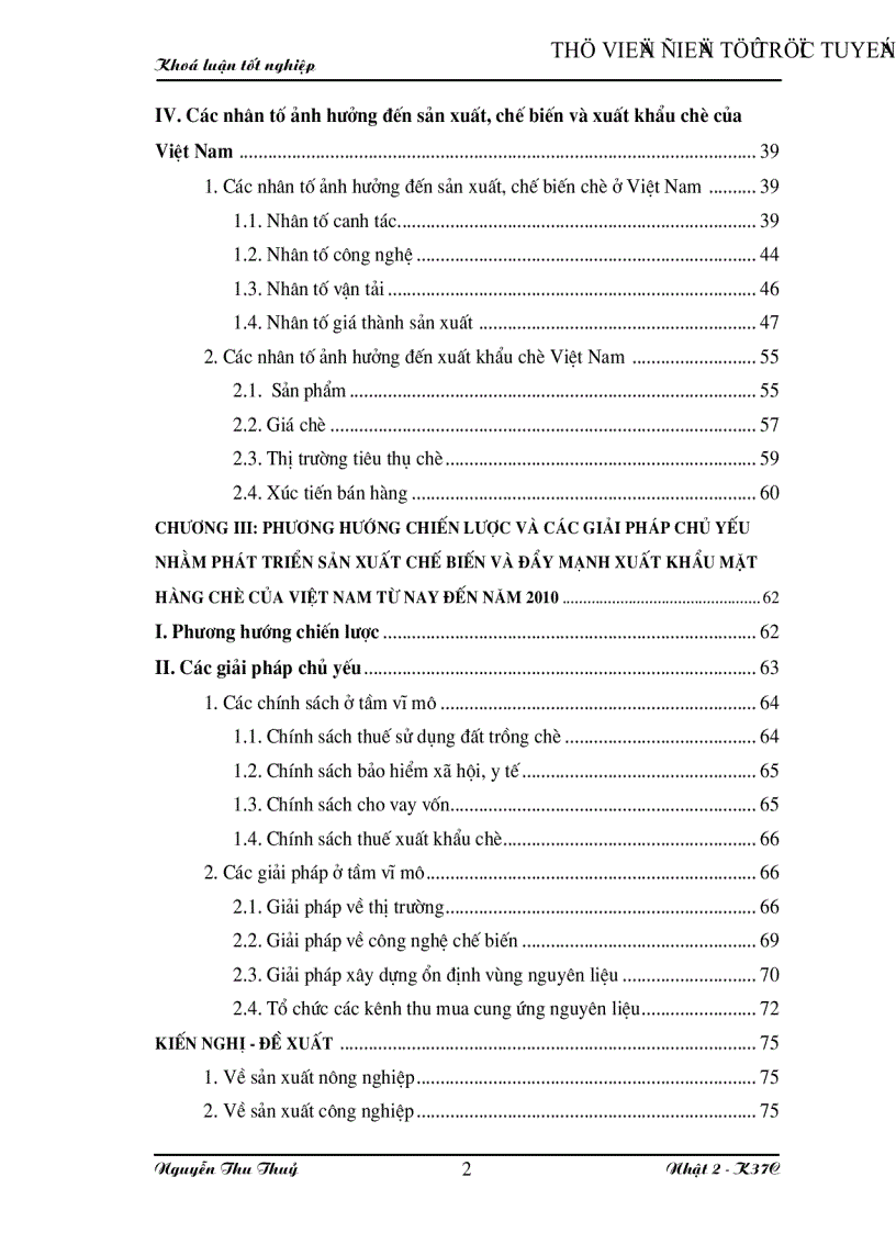 image for page Vài nét về thị trường chè và tình hình sản xuất chế biến xuất khẩu mặt hàng này ở Việt Nam những năm gần đây