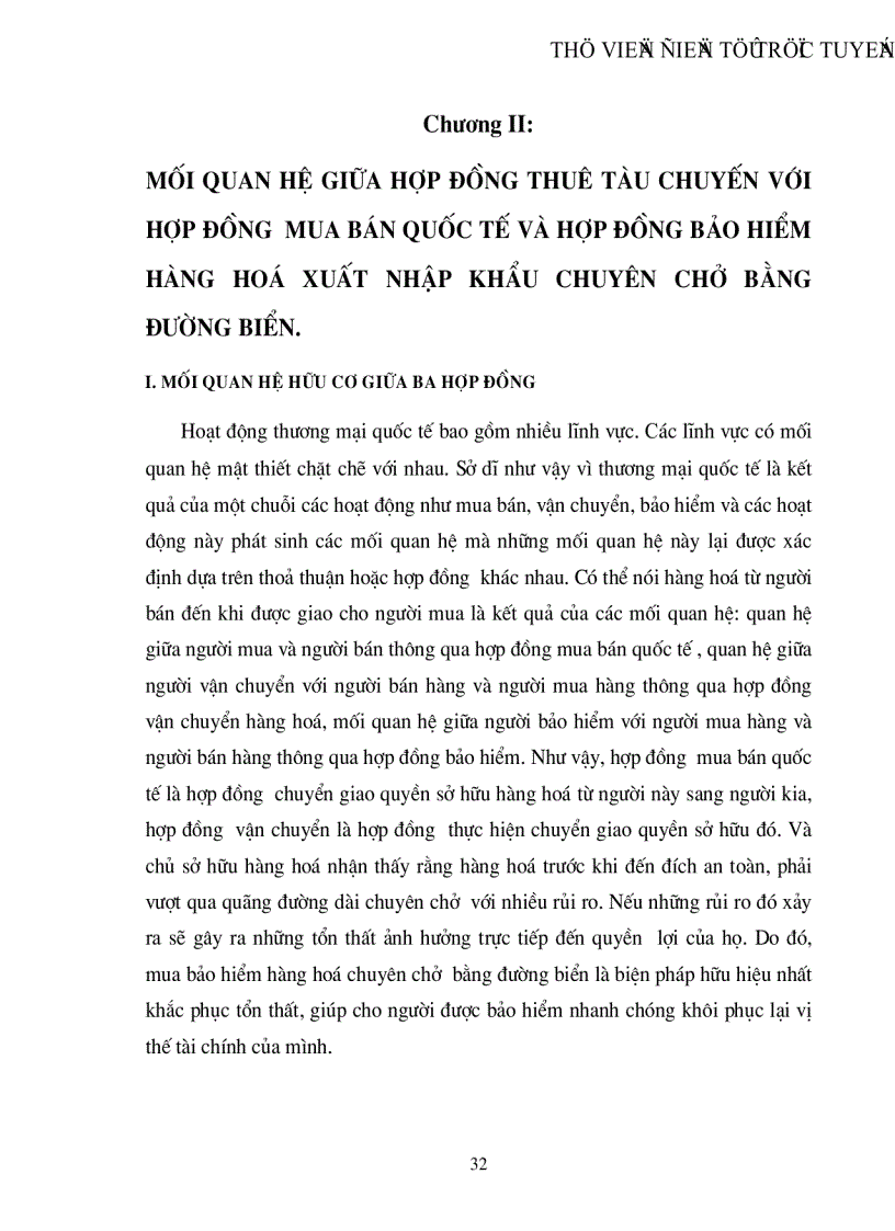 image for page Mối quan hệ và những tranh chấp thường phát sinh từ mối quan hệ giữa hợp đồng thuê tàu chuyến với hợp đồng mua bán quốc tế và hợp đồng bảo hiểm hàng hoá xuất nhập khẩu chuyên chở