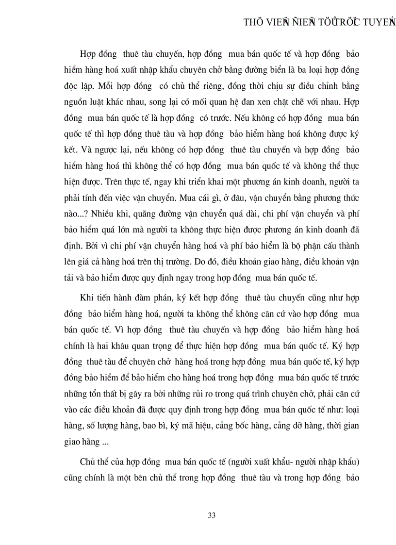 image for page Mối quan hệ và những tranh chấp thường phát sinh từ mối quan hệ giữa hợp đồng thuê tàu chuyến với hợp đồng mua bán quốc tế và hợp đồng bảo hiểm hàng hoá xuất nhập khẩu chuyên chở