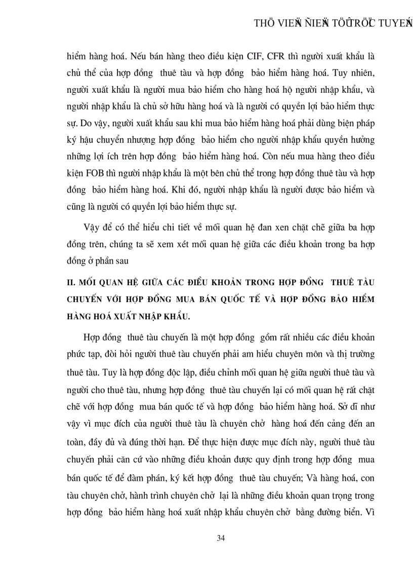 image for page Mối quan hệ và những tranh chấp thường phát sinh từ mối quan hệ giữa hợp đồng thuê tàu chuyến với hợp đồng mua bán quốc tế và hợp đồng bảo hiểm hàng hoá xuất nhập khẩu chuyên chở