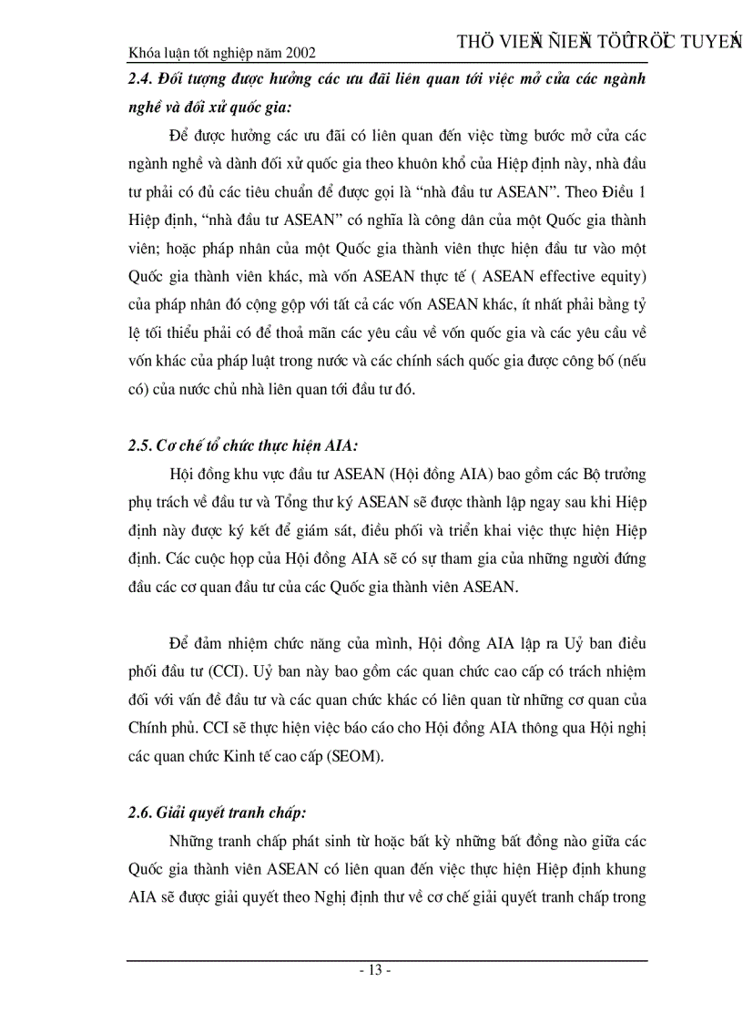 image for page Khu vực đầu tư ASEAN AIA và giải pháp cải thiện môi trường đầu tư của Việt Nam trong quá trình tham gia AIA